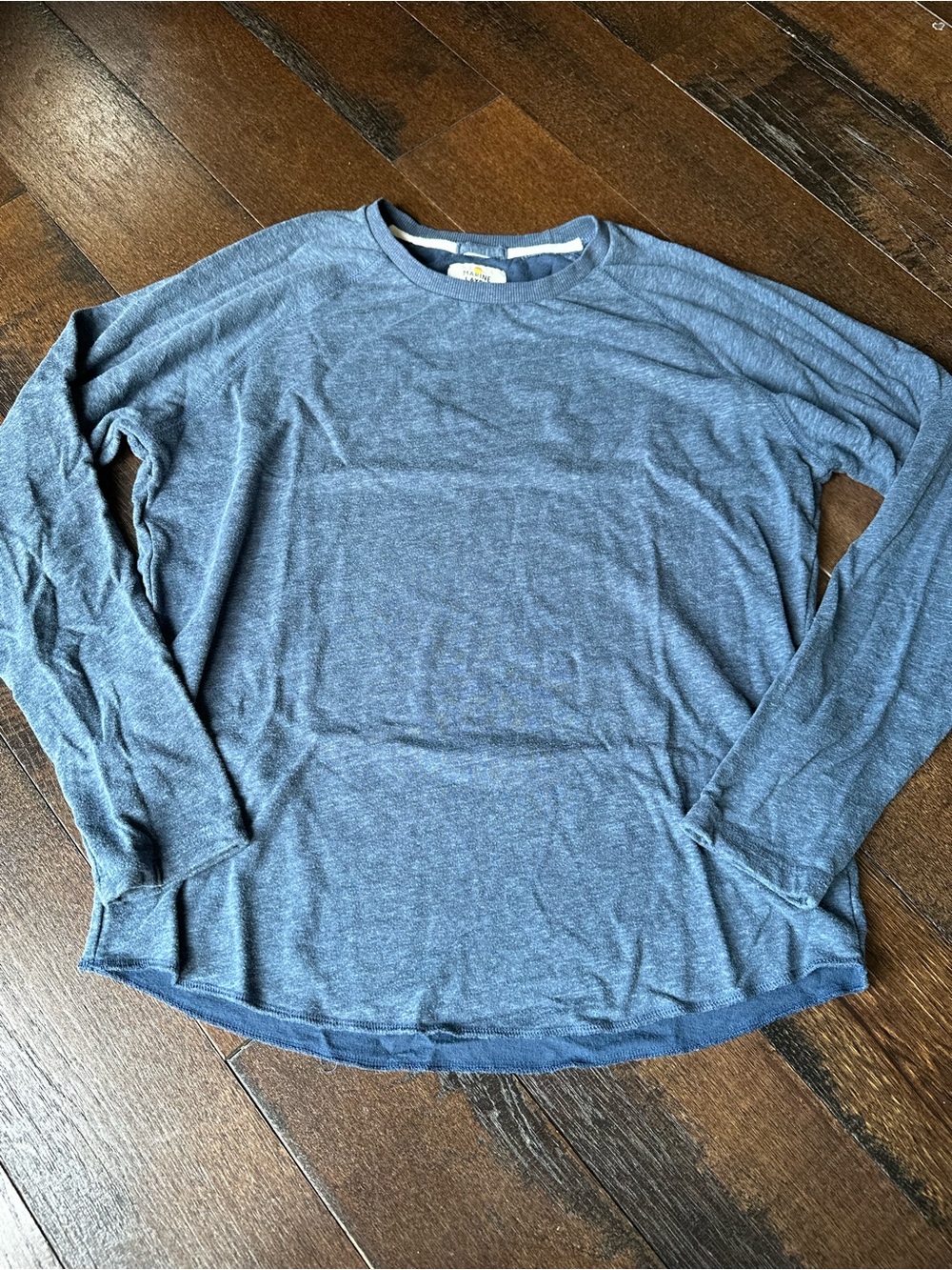 Marine Layer Navy Long Sleeve Crew Neck Pullover Comfy Shirt Mens Size M